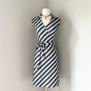 1990’s Striped Cross Front Mini Dress